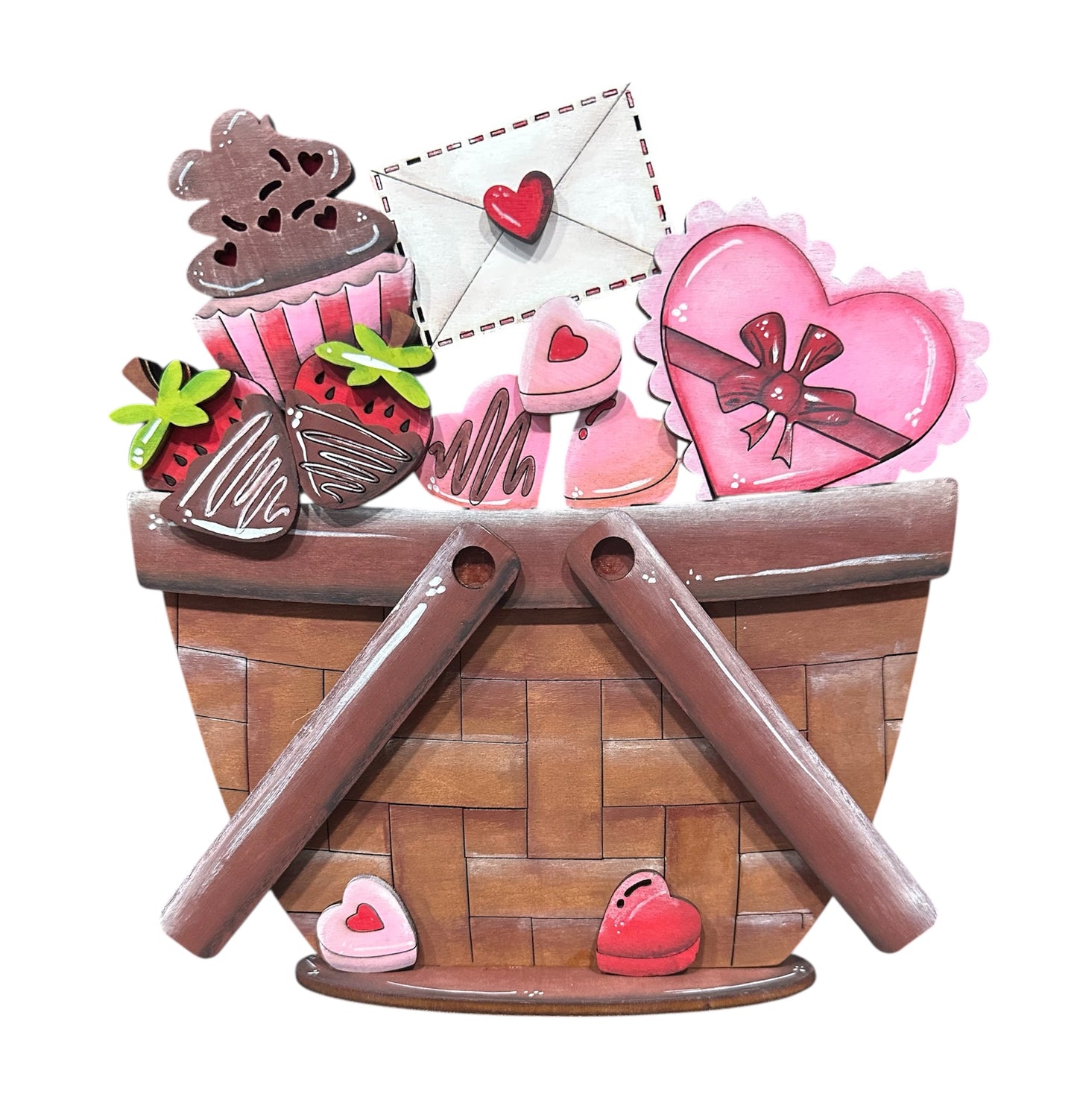 🧺 Sweet Treats Valentine Basket Insert – Laser Cut DIY Decor
