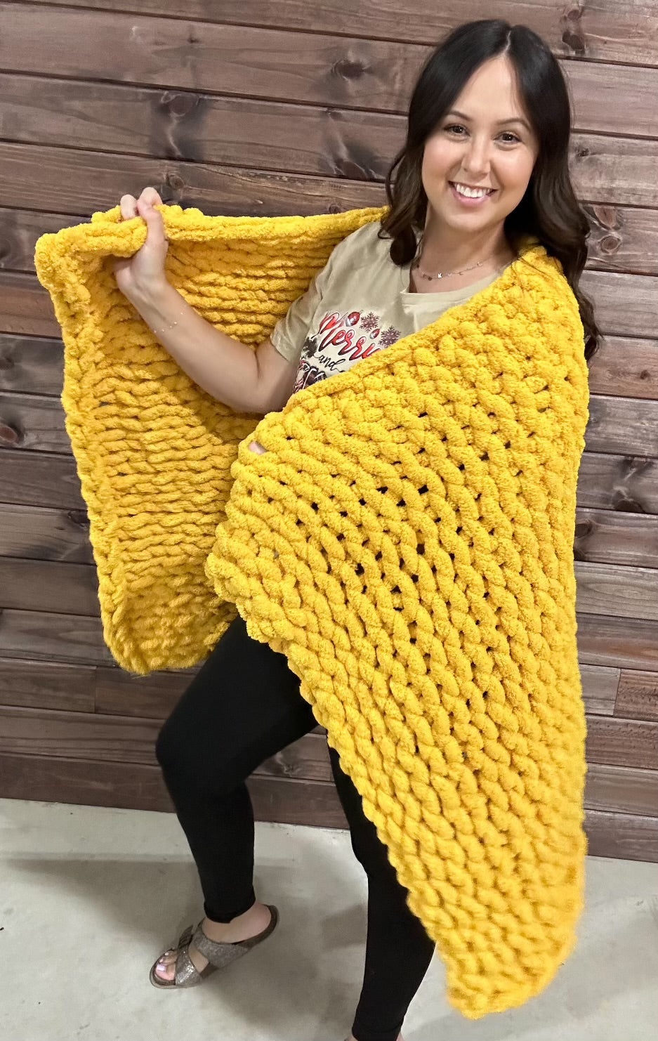 Chunky Yarn Blanket
